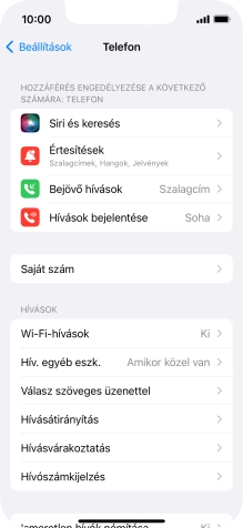 Válaszd a Hívásvárakoztatás lehetőséget.