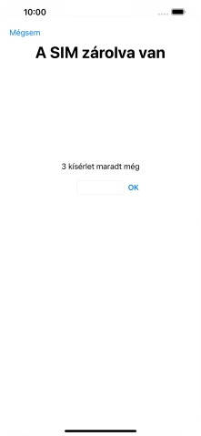 Amennyiben a SIM-kártyád zárolva van, írd be a PIN-kódodat, és válaszd az OK lehetőséget.