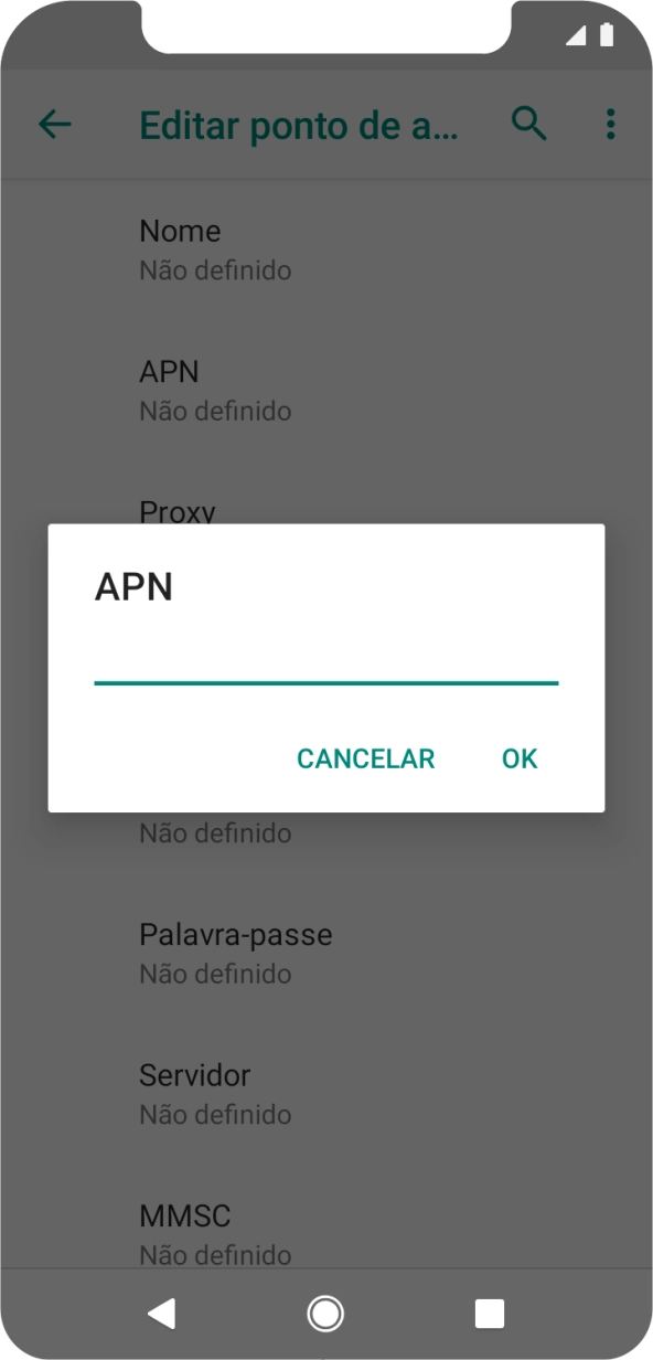 Introduza net2.vodafone.pt e prima OK.