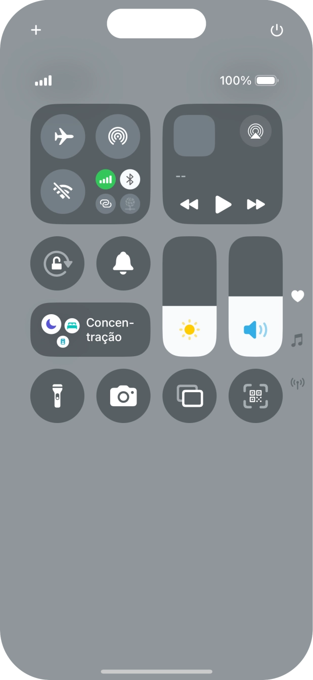 Prima o ícone de modo de voo para ativar ou desativar a função.