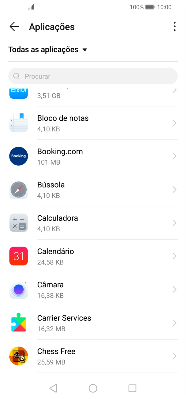 Prima a app pretendida.