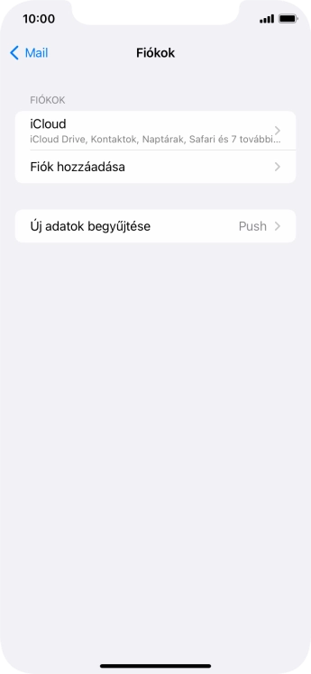 Válaszd a Fiók hozzáadása lehetőséget.
