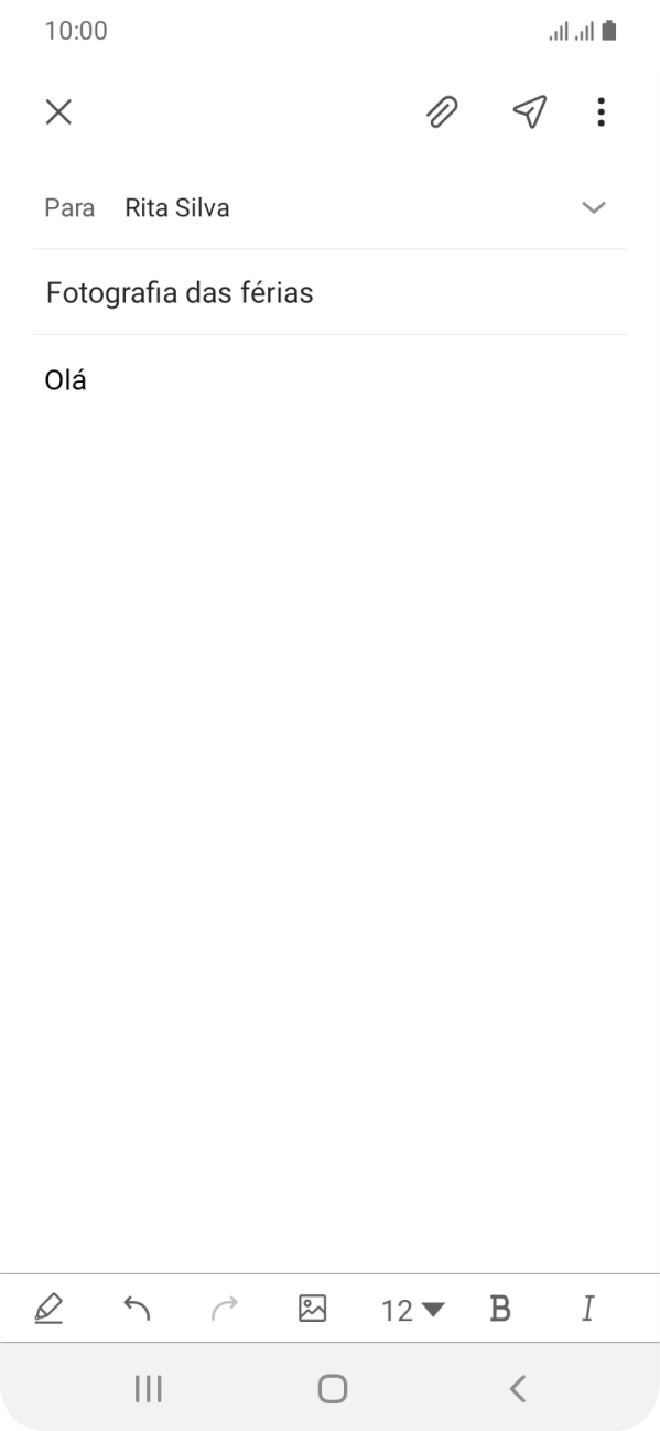 Prima o ícone de anexo.