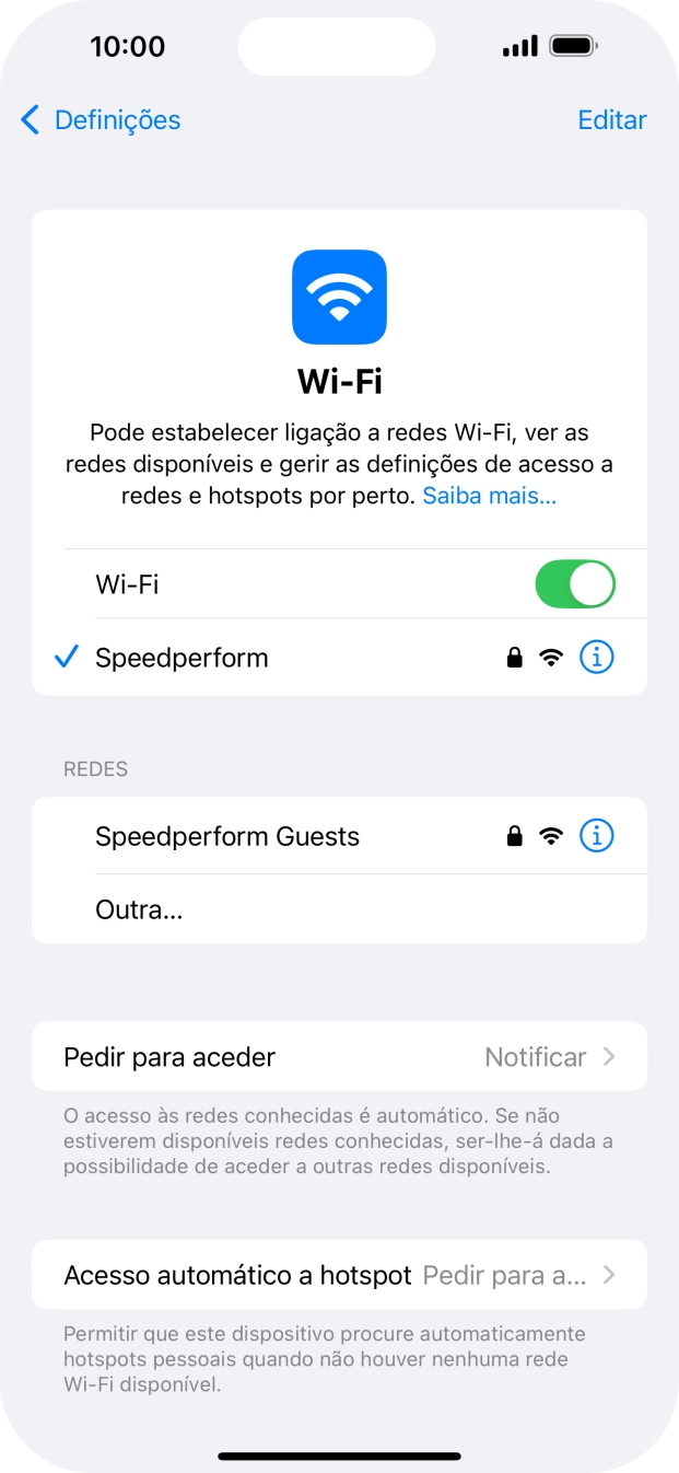 Para voltar ao ecrã inicial, deslize o dedo de baixo para cima a partir da base do ecrã.