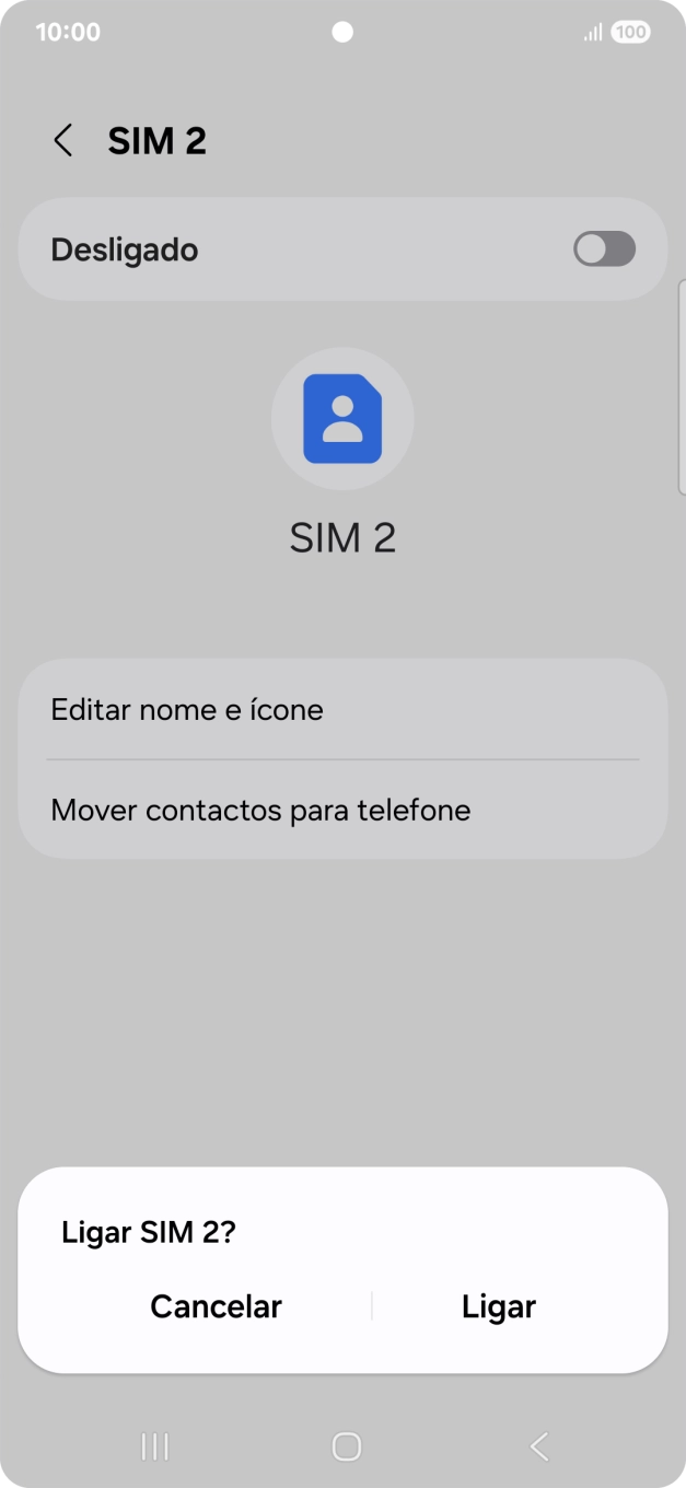 Se ativar a utilização do plano, deve premir Ligar.