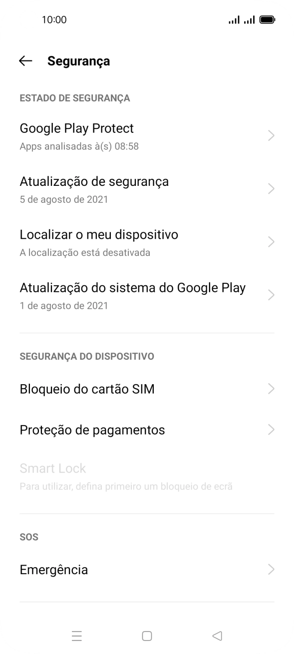 Prima Bloqueio do cartão SIM.