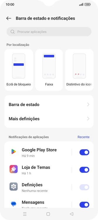 Prima a lista suspensa junto a 