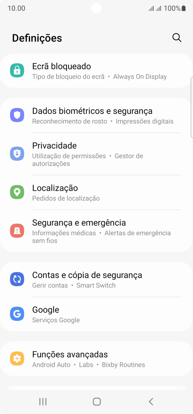 Prima Contas e cópia de segurança.