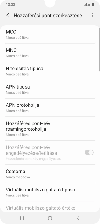 Válaszd az MCC lehetőséget.