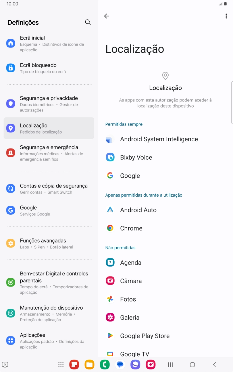 Prima a app pretendida.