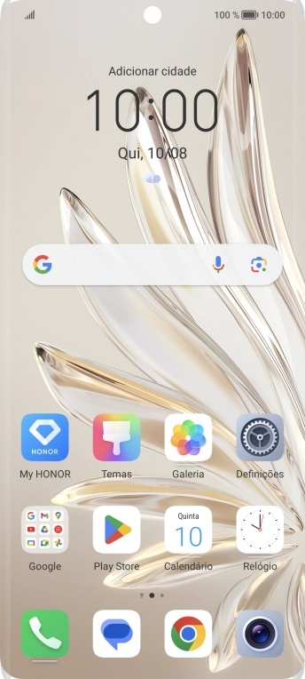 Prima o ícone de telefone.