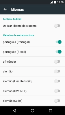 Prima a tecla de retrocesso.