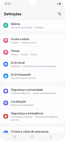Prima Ecrã bloqueado.