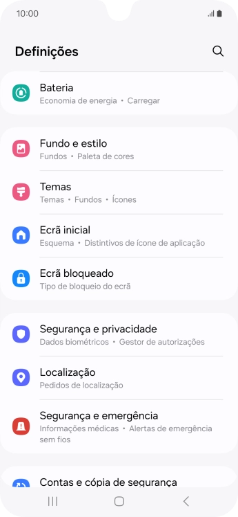 Prima Ecrã bloqueado.