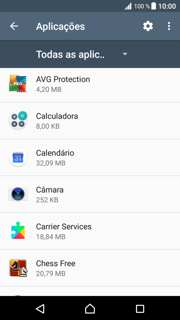 Prima a app pretendida.