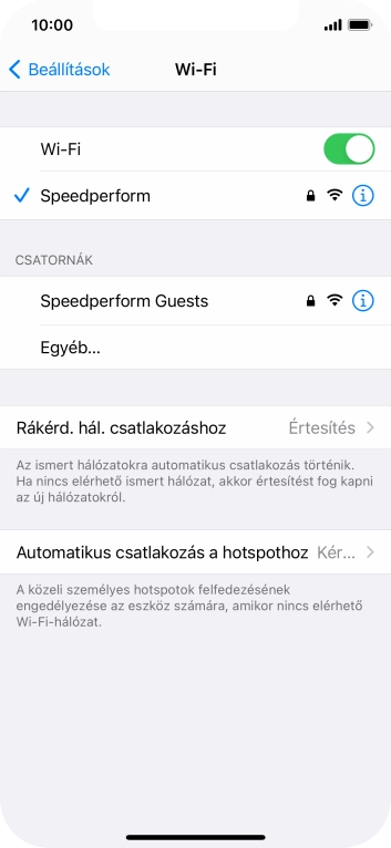 Húzd az ujjad felfelé a kijelző aljáról, hogy visszatérj a kezdőképernyőhöz.