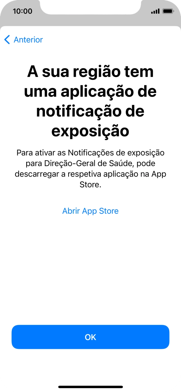 Prima Abrir App Store e siga as indicações no ecrã para descarregar e instalar a app.