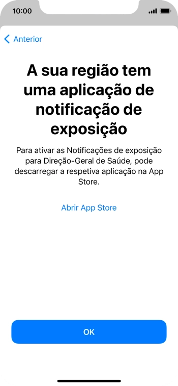 Prima Abrir App Store e siga as indicações no ecrã para descarregar e instalar a app.