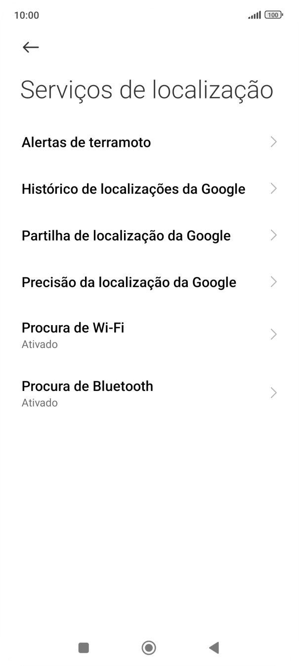 Prima Precisão da localização da Google.