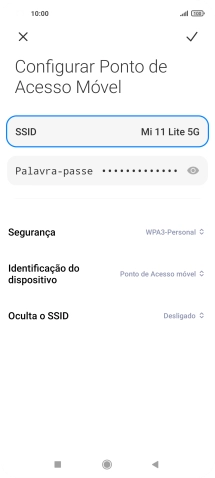 Prima Palavra-passe e introduza a password pretendida.