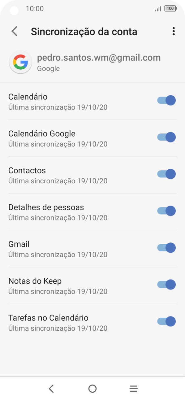 Prima a tecla de início para terminar e voltar ao ecrã inicial.