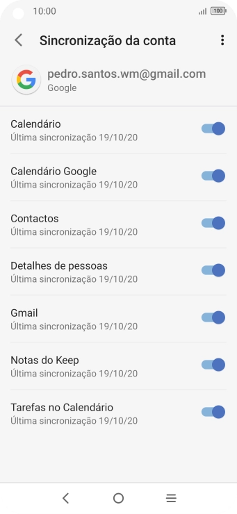 Prima a tecla de início para terminar e voltar ao ecrã inicial.