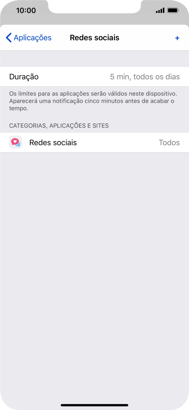 Prima o ícone para adicionar.
