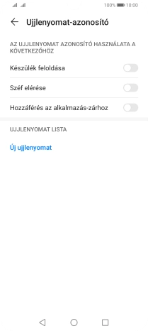 Válaszd az Új ujjlenyomat lehetőséget.
