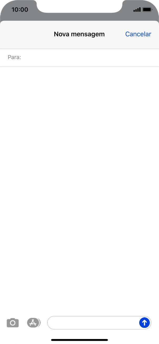 Prima Para: e introduza as primeiras letras do nome do destinatário.