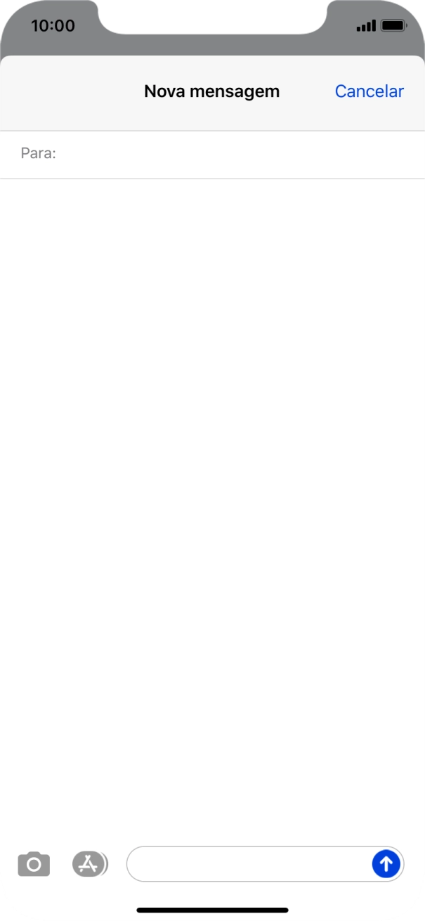 Prima Para: e introduza as primeiras letras do nome do destinatário.