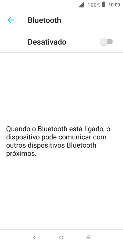 Prima o indicador para ativar a função.
