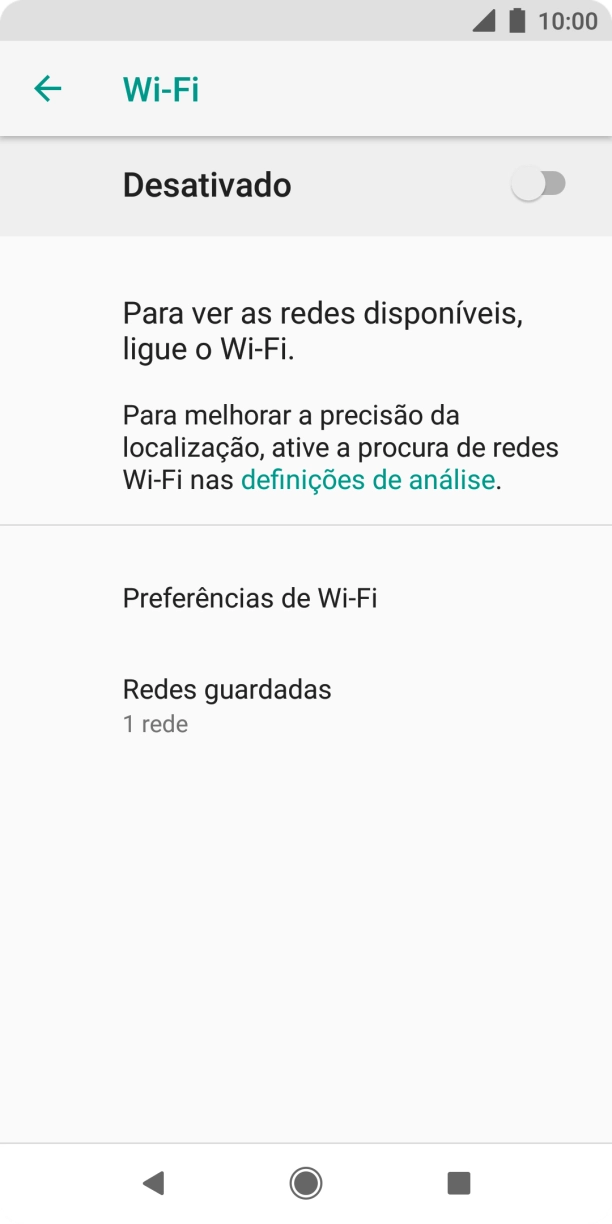 Prima o indicador para ativar a função.