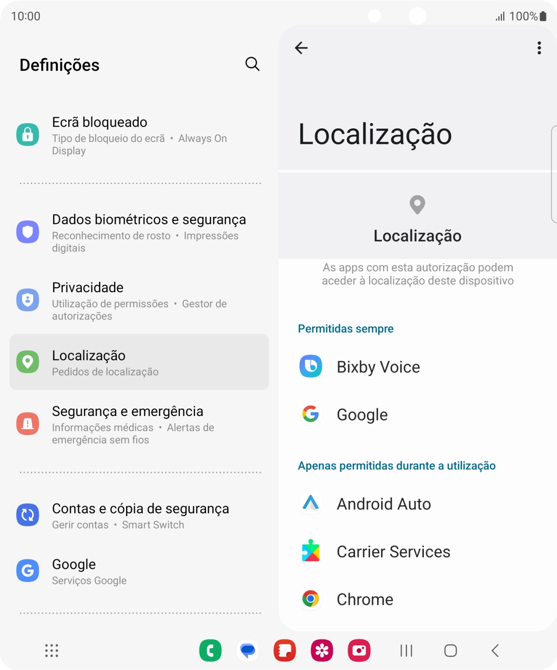 Prima a app pretendida.