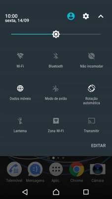 Prima o ícone de definições.