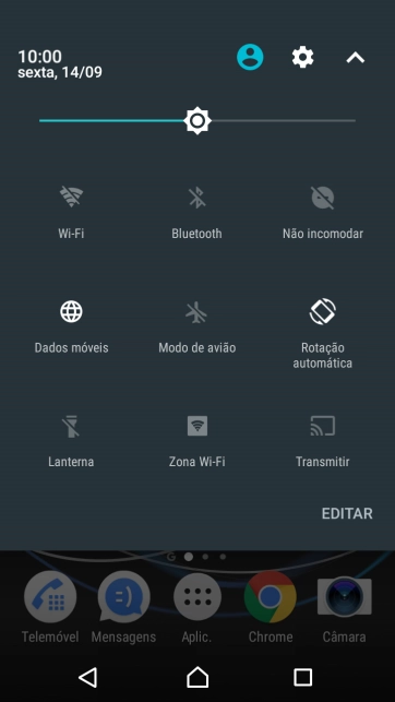 Prima o ícone de definições.