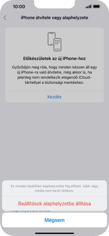 Válaszd a Beállítások alaphelyzetbe állítása lehetőséget.