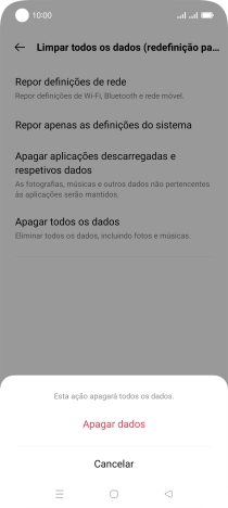 Prima Apagar dados.