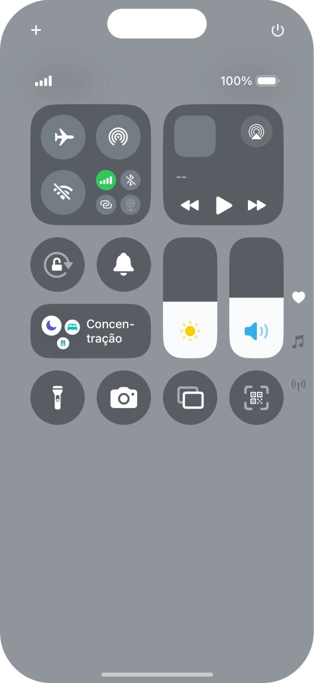 Prima o ícone de modo de voo para ativar ou desativar a função.