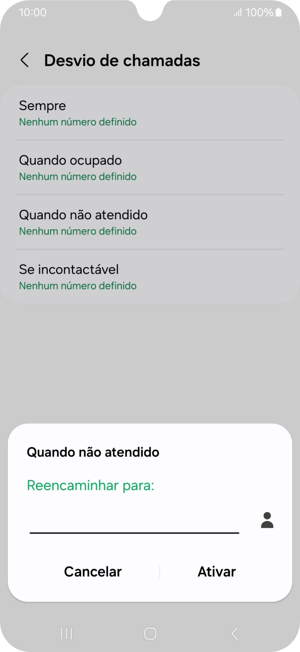 Introduza 123 e prima Ativar.