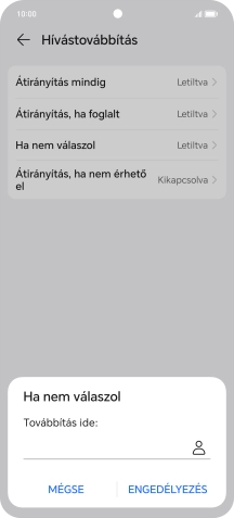 Írd be azt, hogy +36709090999, és válaszd az ENGEDÉLYEZÉS lehetőséget.