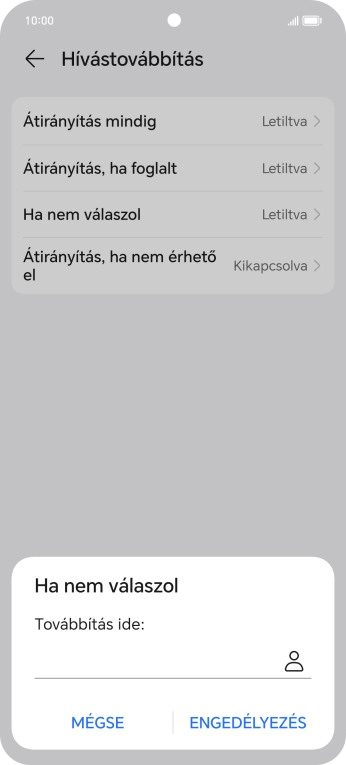 Írd be azt, hogy +36709090999, és válaszd az ENGEDÉLYEZÉS lehetőséget.