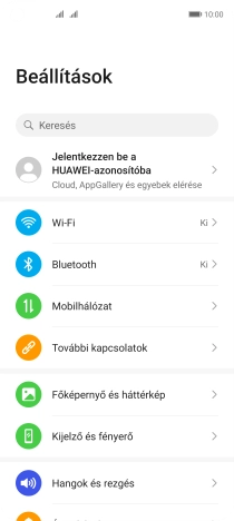 Válaszd a Mobilhálózat lehetőséget.
