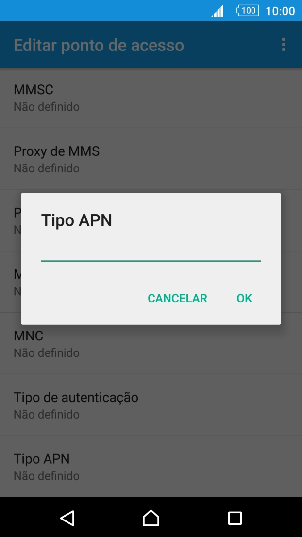 Introduza mms e prima OK.