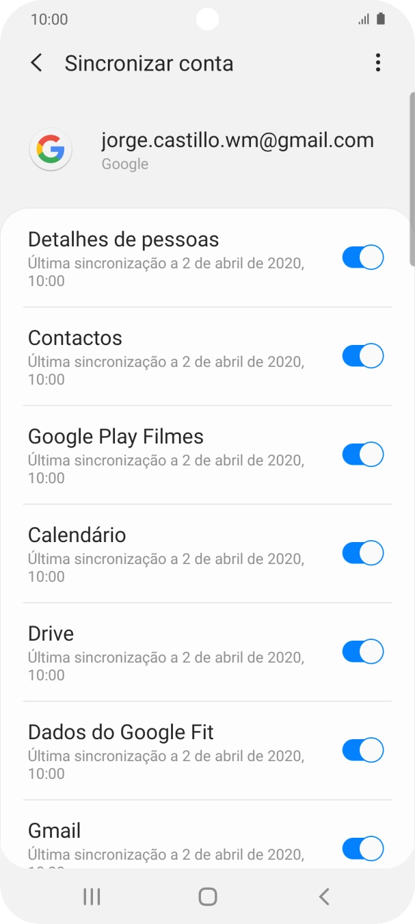 Prima a tecla de início para terminar e voltar ao ecrã inicial.