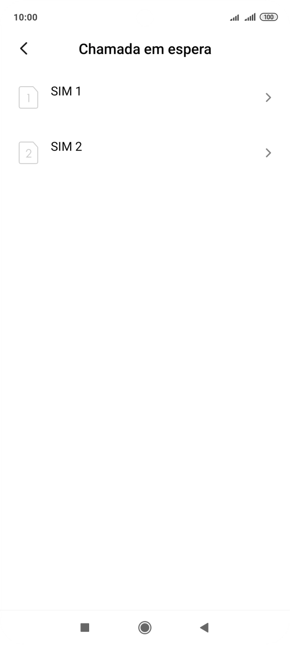 Prima o cartão SIM pretendido.