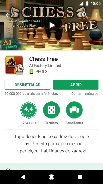 Prima a tecla de início para terminar e voltar ao ecrã inicial.