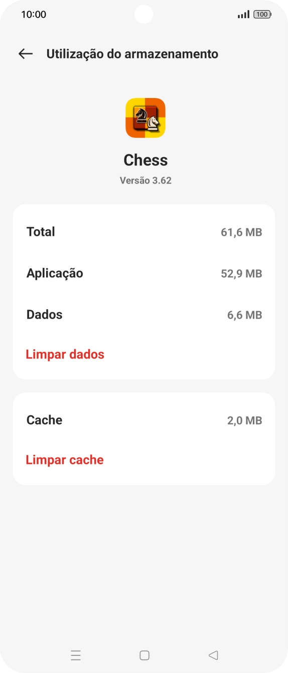 Prima Limpar cache.