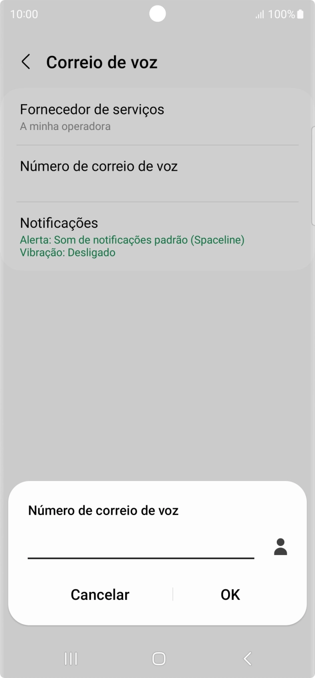 Introduza 123 e prima OK.