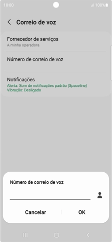 Introduza 123 e prima OK.