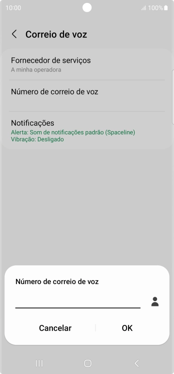 Introduza 123 e prima OK.